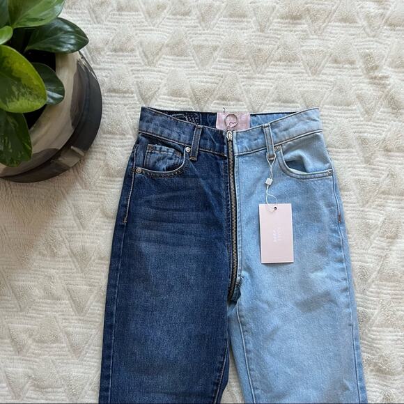 Revice Denim Yin Yang Two-Tone Zipper Jeans in Tokyo Wash - Picture 9 of 10
